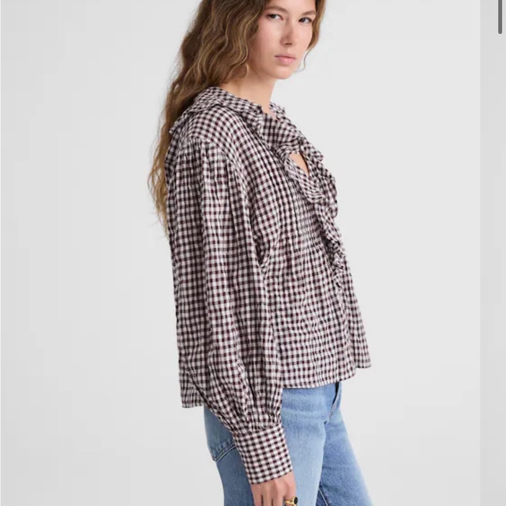 Madewell Ruffled Pintuck Top - Picture 9 of 10